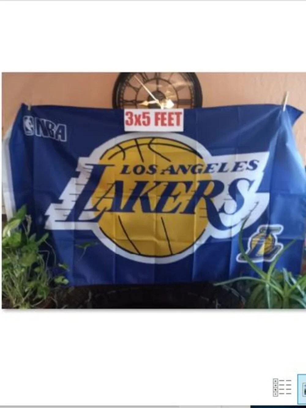 Los Angeles Lakers NBA 3X5 Feet Flag Banner Pole or Wall Hanging
